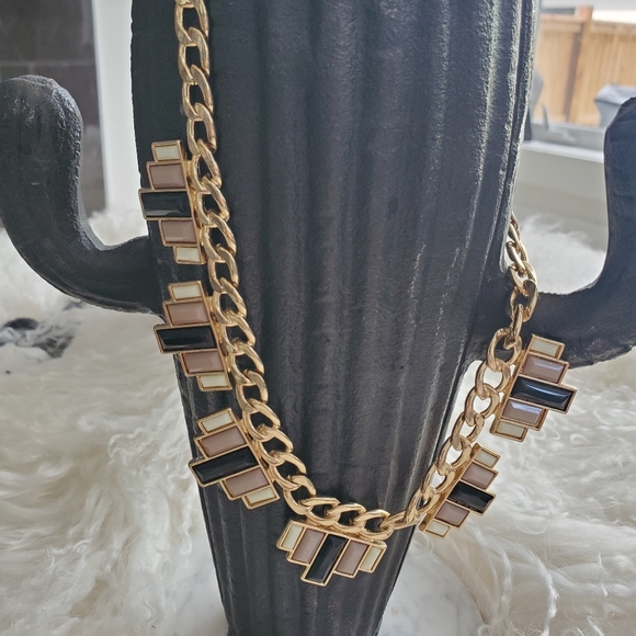 Beautiful Necklace Gold chain, ceramic pendants - Picture 4 of 5